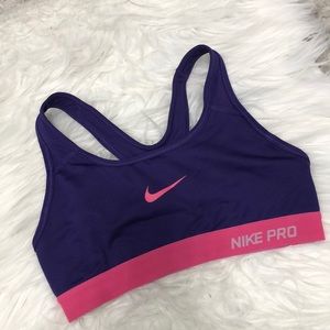 Nike Pro purple pink sports bra XS